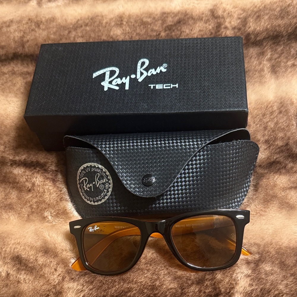 Ray-Ban Classic Black Frame with Amber Lenses